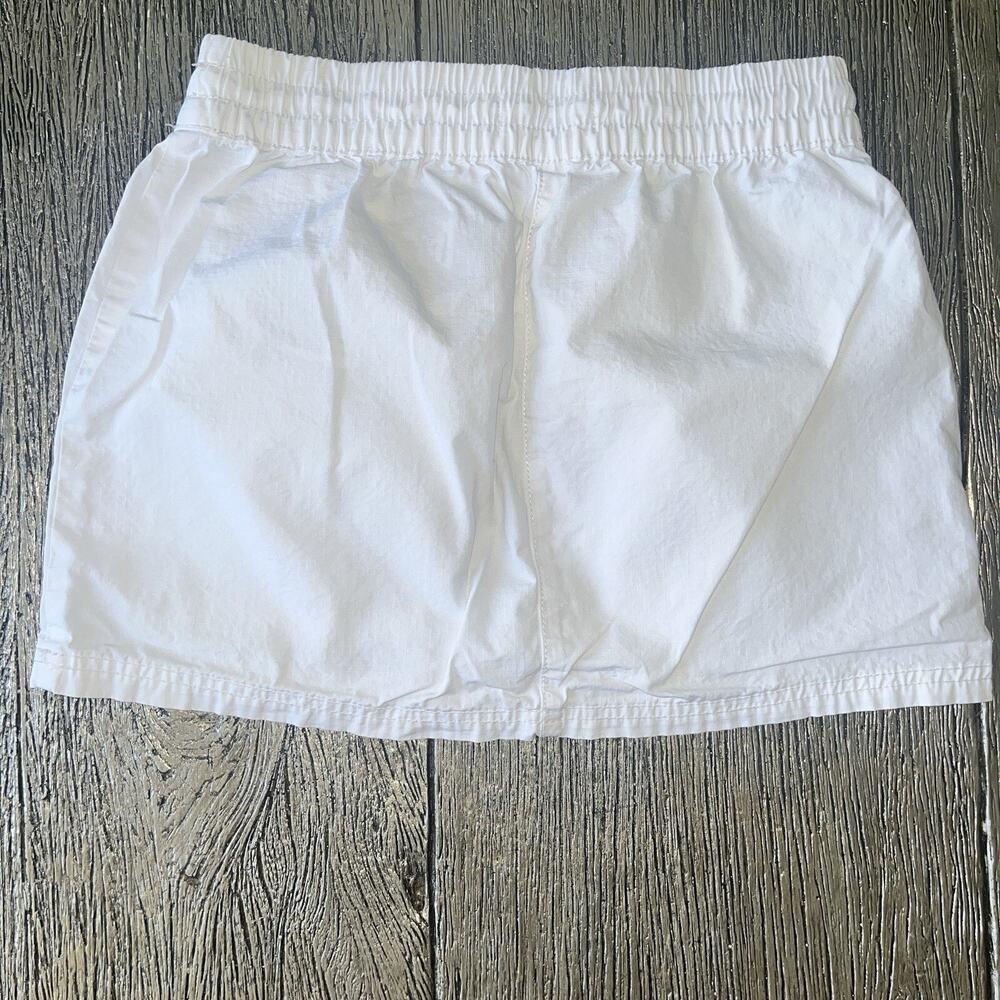 Zara Cargo Mini Skirt Womens XS Drawstring Elastic Waist Zip Pockets 100% Cotton - Picture 6 of 7